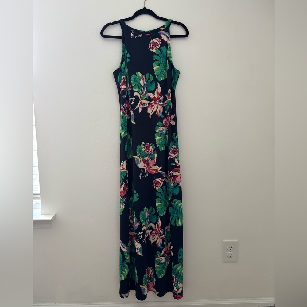 Glamour Women’s Floral Maxi Halter Neck Dress - Picture 2 of 3